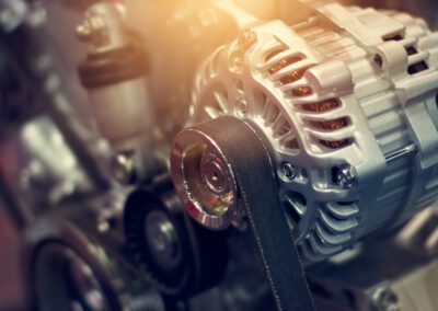 colorful car engine part